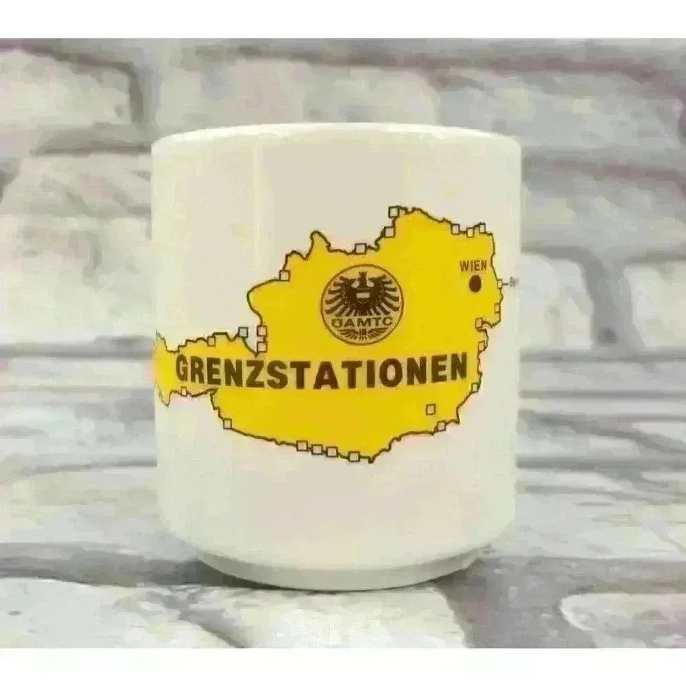 OAMTC Austrian Car Club Grenzstationen Vienna Austria Map Coffee Mug / Tea Cup